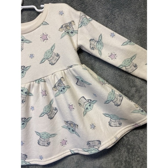 Star Wars Baby Yoda Grogu Skater Dress Baby Girls Size 18 Months - Picture 3 of 11